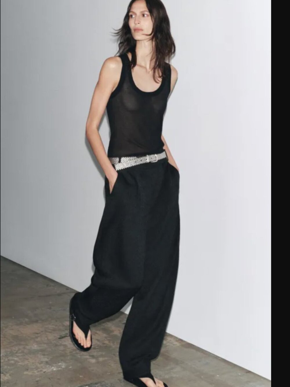 Zara ZW Collection Women Black Jacquard Pleats Pants Size S NWT 79$